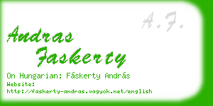 andras faskerty business card