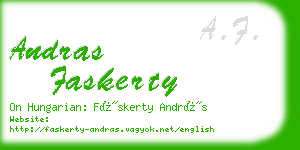 andras faskerty business card